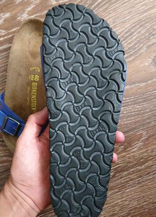 Шлепки шлепанцы сланцы кожаные birkenstock оригинал размер 403 фото