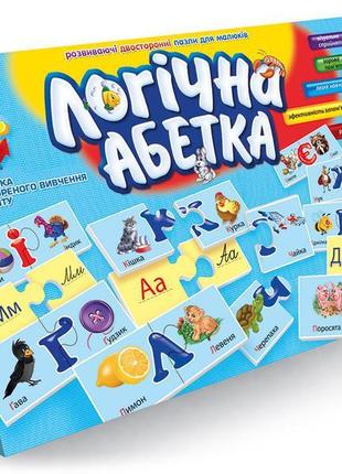 Гра danko toys логічна абетка (двосторонні пазли - асоціації)