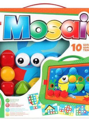 Мозаїка для малюків технок 6269, 10 трафаретів, 26 кнопок