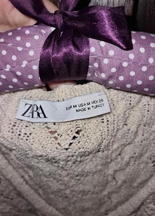 Ажурный свитер zara 7