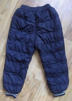 Теплі зимові штани на синтепоні мікі, чорний розмір 104-1103 фото