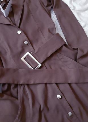 Платье пиджака с поясом на пуговицы4 фото