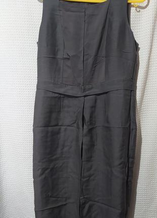 Х4. вовняна шовкова базова універсальна сіра сукня вовна шовк2 фото