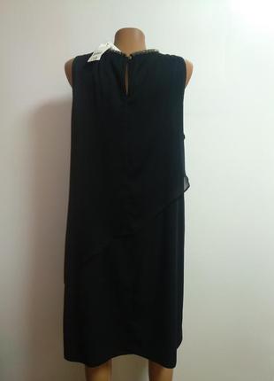 Оригинальное платье горловина с декором свободного кроя 14/48-50 размера5 фото