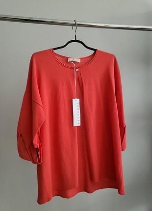 Коралова кофта накидка  stefanel