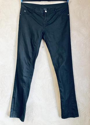 Штаны брюки джинсы чёрные прямые классические1 фото