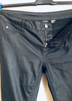 Штаны брюки джинсы чёрные прямые классические5 фото