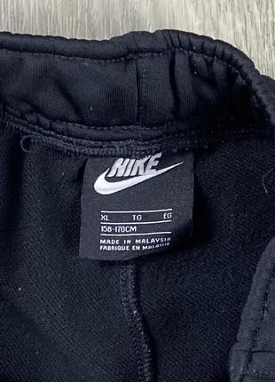 Nike штаны 158-170 см спортивные чёрные на манжете оригинал4 фото