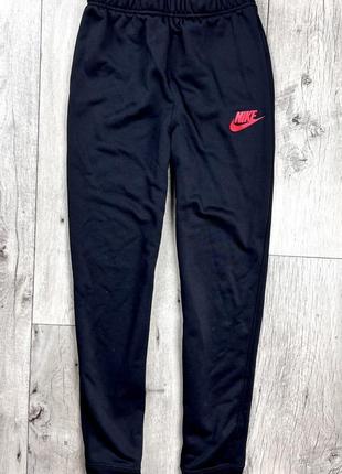 Nike штаны 158-170 см спортивные чёрные на манжете оригинал2 фото