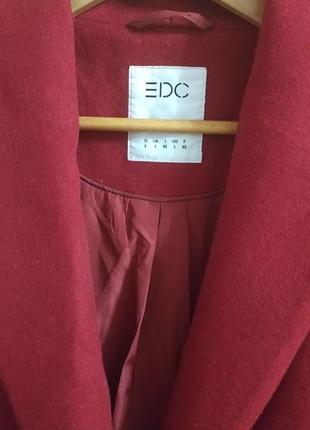 Пальто из коллекции edc by esprit вишневого цвета р.м/л10 фото