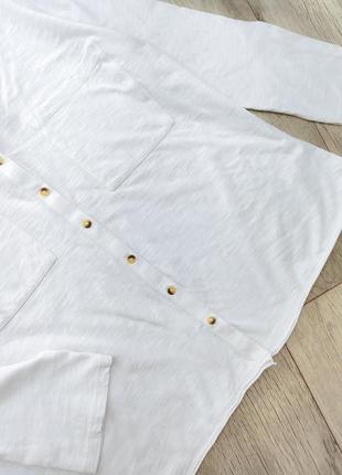 Актуальна бавовняна сорочка з нагрудними кишенями, на ґудзиках white stuff.6 фото