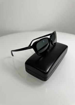 Солнцезащитные очки ralph lauren, оригинал, черная оправа, черная линза4 фото