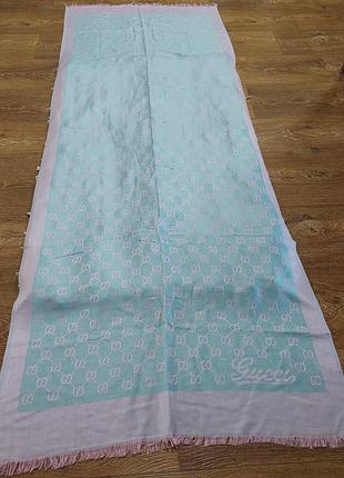 Шикарний шарф палантин от gucci. 100% шерсть франция.