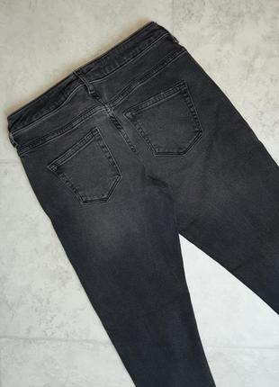 1+1=3 модные серо-черные зауженные узкие джинсы скинни denim co, размер 42 - 443 фото