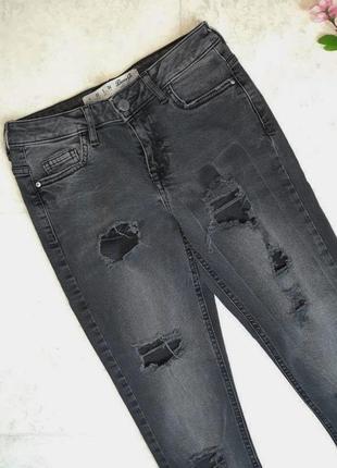 1+1=3 модные серо-черные зауженные узкие джинсы скинни denim co, размер 42 - 442 фото