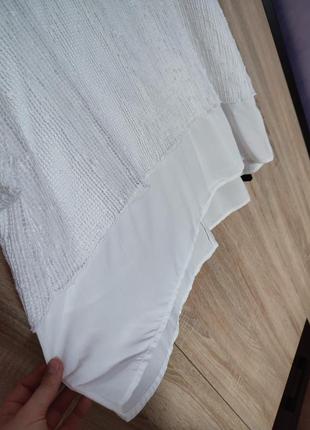 Оригинальная красивая белая блуза блузка блузочка размер 58-604 фото
