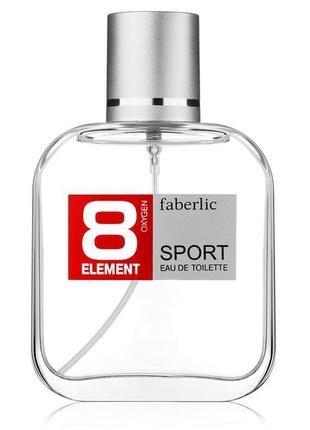 Туалетна вода для чоловіків faberlic 8 element sport, 100 мл.1 фото