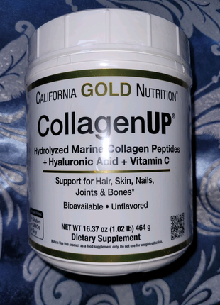 California gold nutrition, морський колаген up 5000, 464 г