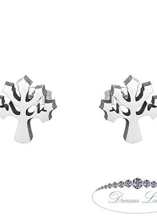 Серьги с нержавеющей медицинськои стали "дерево"