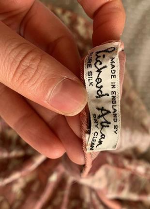 Подписной платок натуральный шёлк, шелковый richard allan3 фото