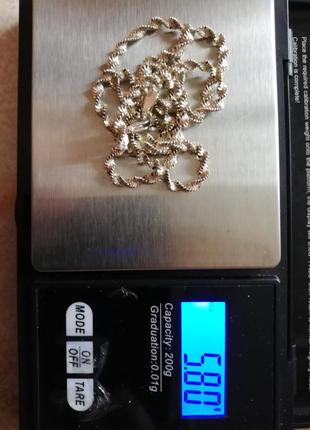 Срібний ланцюжок б/у 46,5 см #  ланцюжок лот 273