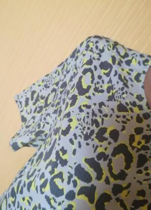 Леопардовая блузочка с коротким рукавом2 фото
