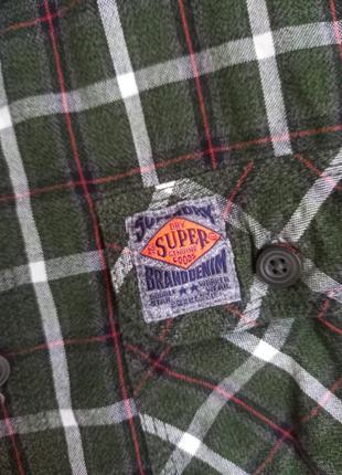 Брендовая, мужская рубашка superdry.6 фото