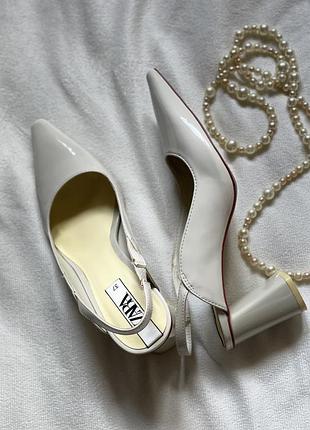 Лакированные туфли слингбеги босоножки zara