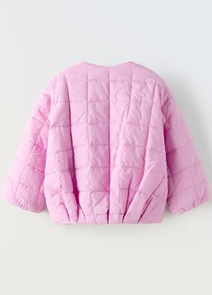 Куртка zara, дитяча куртка zara, куртка для дівчинки, рожева куртка, легка куртка, куртка на весну2 фото