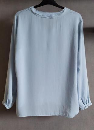 Элегантная нежно голубая блузка, премиум бренд marc cain3 фото