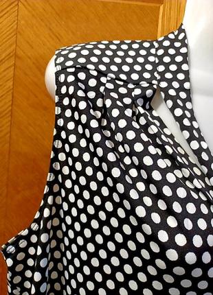 Брендовая стильная блузка в горох р.l от max studio6 фото