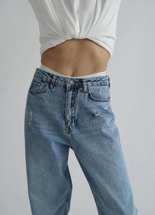 Невероятно стильные джинсы mom relax свободного кроя3 фото