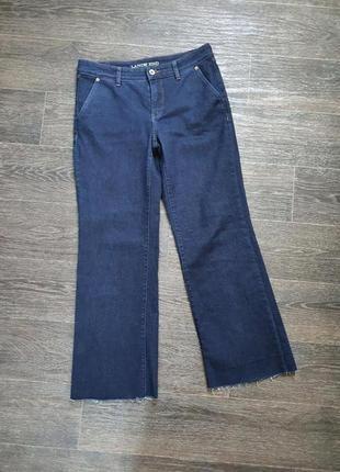 Стильні широкі прямі джинси з необробленим низом розмір с-м2 фото