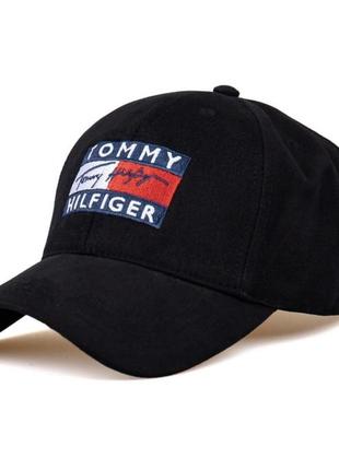 Кепка черная женская мужская tommy hilfiger бейсболка томми хилфигер унисекс