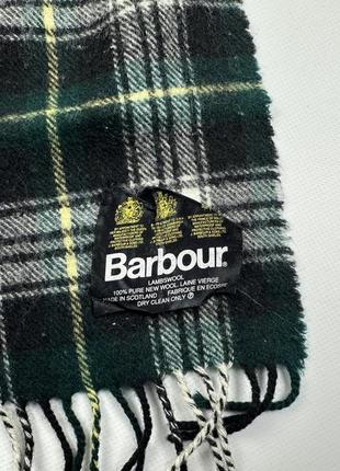 Вінтажний вовняний шарф barbour3 фото