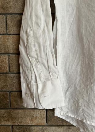 Белая льняная рубашка, рубашка christian berg3 фото