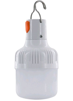 Usb led лампа ліхтар 60w портативна на акумуляторі 1200 mah2 фото
