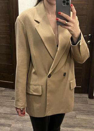 Пиджак жакет oversize camel zara xs