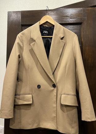 Пиджак жакет oversize camel zara xs2 фото