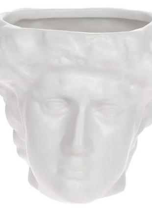 Ваза керамічна illusion аполлон 13.5х13.5х12 см ваза в античному стилі настільна ваза1 фото