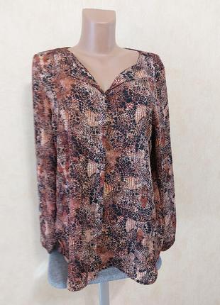 Блуза рубашка в анималистичный принт l vila