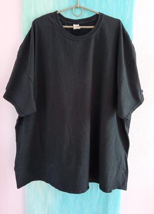 Мужская одежда/футболка батал базовая черная 🖤 68/70/8xl размер, пог 75 см, коттон