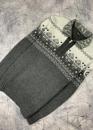 Крутой мужской свитер napapijiri в норвежском стиле dale of norway
