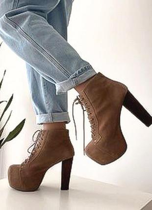 💫брендові замшеві ботильйони 💎оригінал 💎  на платформі відомого американського бренду🇺🇸 jeffrey campbell