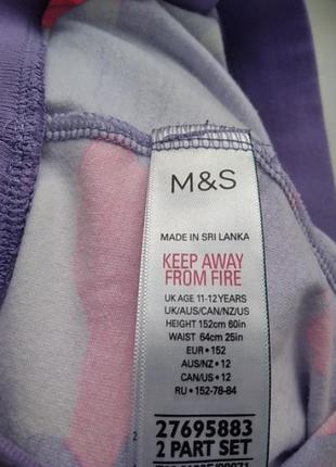 M&amp;s пижама хлопок 11-12 лет 146-152 см8 фото