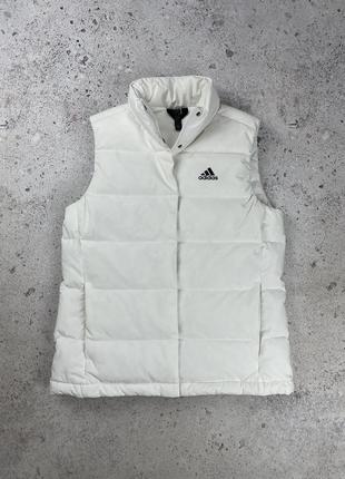 Adidas women's helionic down vest white женская безрукавка жилетка оригинал