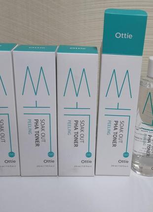 Пілінг-тонер ottie soak out pha toner peeling1 фото