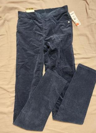 Синие вельветовые брюки 164см treggings kappahi1 фото