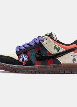 Nike sb dunk low x halloween custom брендові кросівки демі з хоррор нашивками ексклюзив лімітовані кроссовки демисезонные с нашивками9 фото