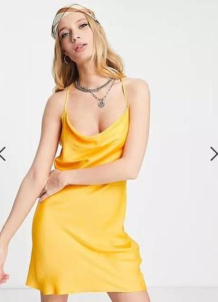 Неймовірна відверта жовто-гаряча легка літня сукня2 фото